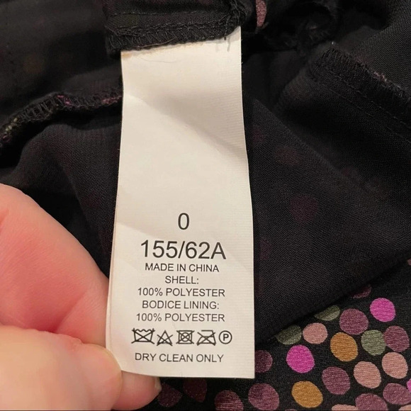 Kate Spade Disco Dots Jumpsuit Size 0 Long Sleeve Polka Black Wrap Front 6465 - Picture 10 of 10